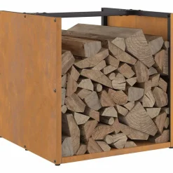 VIDAXL - Étagère à bois 40x40x40 cm acier résistant aux intempéries