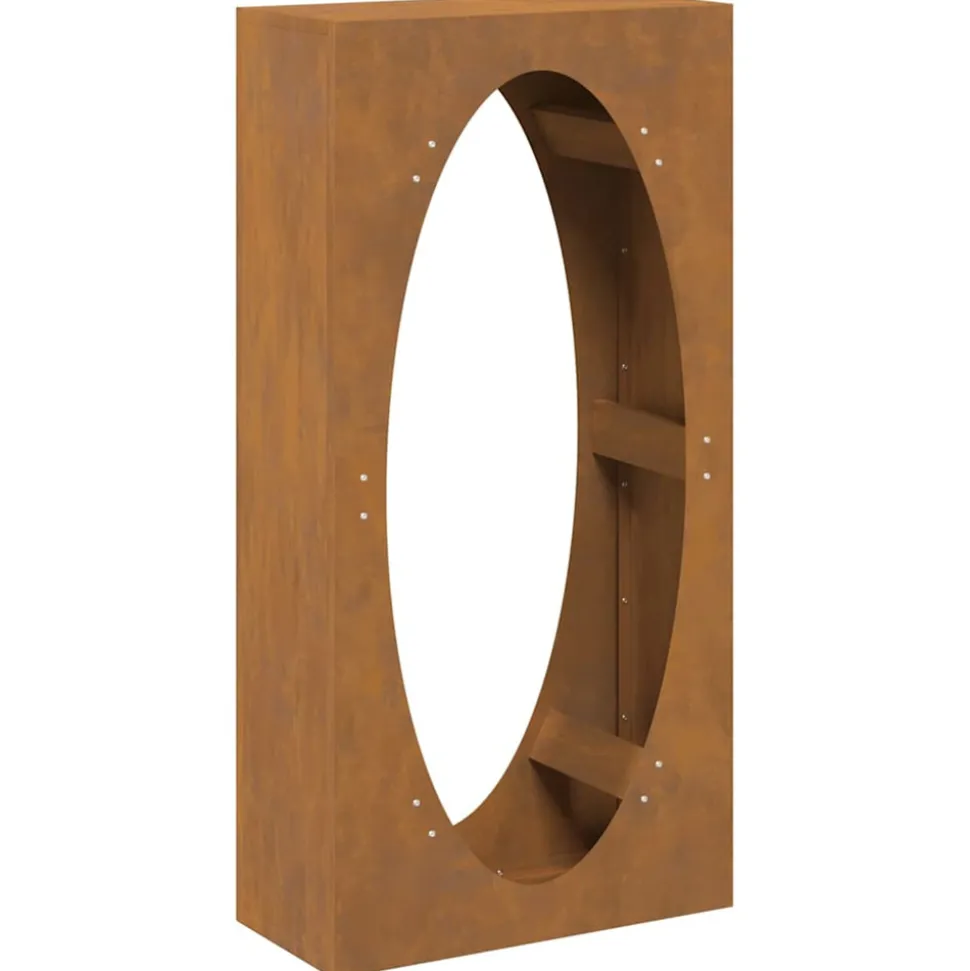 VIDAXL - Étagère à bois 50x23x100 cm acier résistant aux intempéries