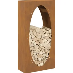 VIDAXL - Étagère à bois 50x23x100 cm acier résistant aux intempéries