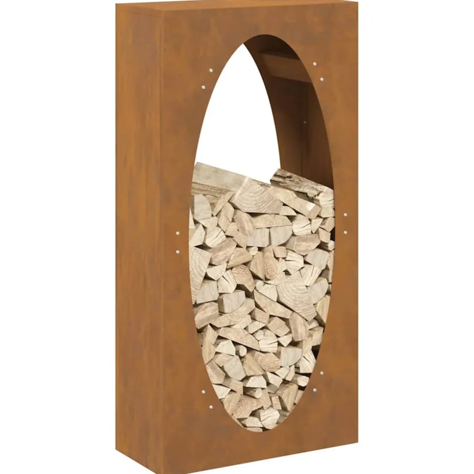 VIDAXL - Étagère à bois 50x23x100 cm acier résistant aux intempéries