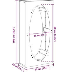 VIDAXL - Étagère à bois 50x23x100 cm acier résistant aux intempéries