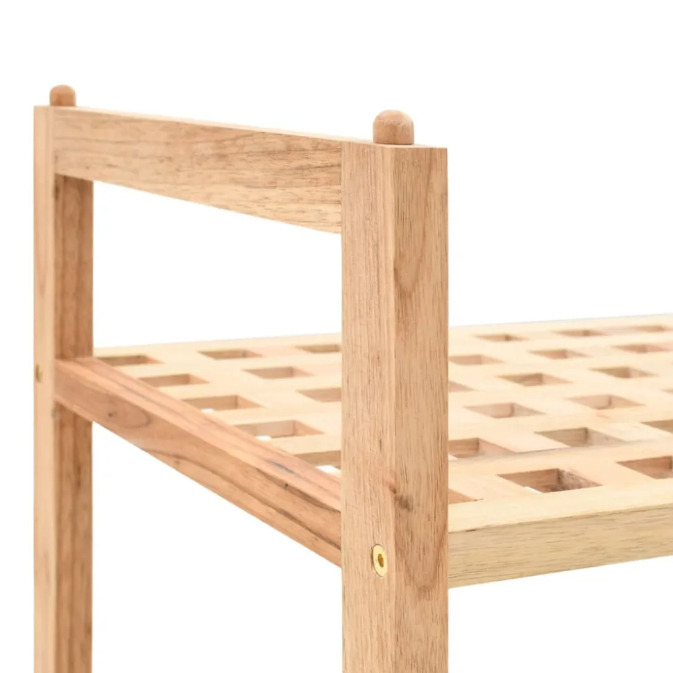 VIDAXL - Étagère à chaussures bois de noyer massif 69 x 26 x 40 cm