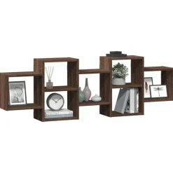 VIDAXL - Étagère murale chêne marron 129x18x42 cm bois d'ingénierie