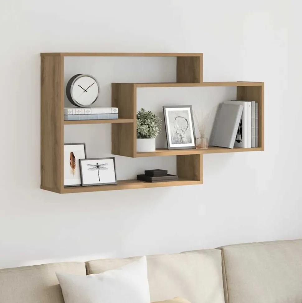 VIDAXL - Étagère murale chêne artisanal 104x20x58,5 cm bois d'ingénierie