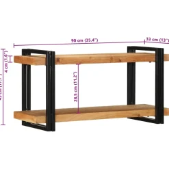 VIDAXL - Étagère murale 90x33x45 cm bois massif d'acacia