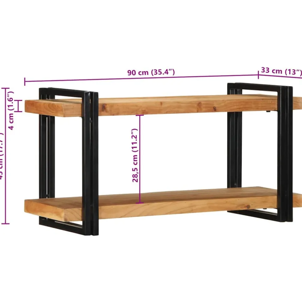 VIDAXL - Étagère murale 90x33x45 cm bois massif d'acacia