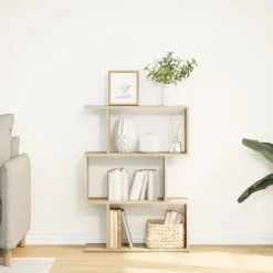 VIDAXL - Étagère séparatrice de pièce 3 niveaux chêne sonoma 70x24x97 cm