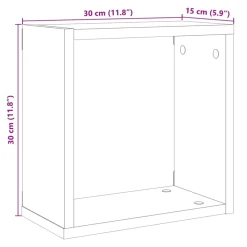 VIDAXL - Étagères cube murales 4 pcs chêne artisanal bois d'ingénierie
