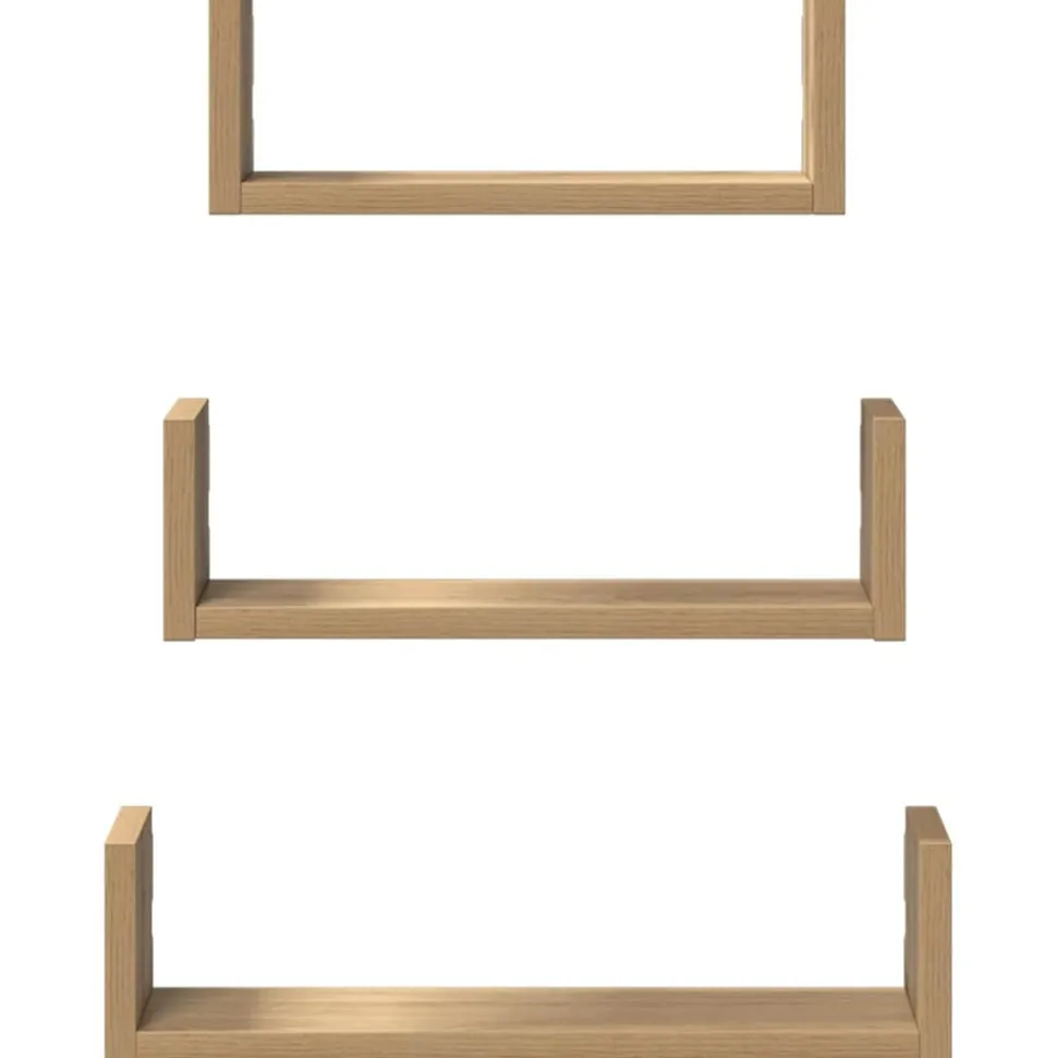 VIDAXL - Étagères murales 3 pcs chêne artisanal bois d'ingénierie