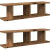 VIDAXL - Étagères murales 2 pcs vieux bois 75x18x20 cm bois d'ingénierie