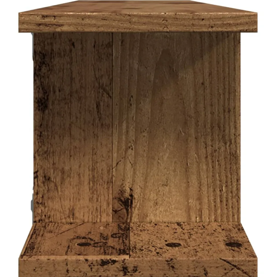 VIDAXL - Étagères murales 2 pcs vieux bois 75x18x20 cm bois d'ingénierie