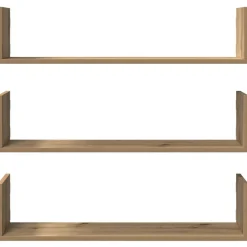 VIDAXL - Étagères murales 3 pcs chêne artisanal bois d'ingénierie