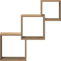 VIDAXL - Étagères murales forme de cube chêne artisanal bois ingénierie