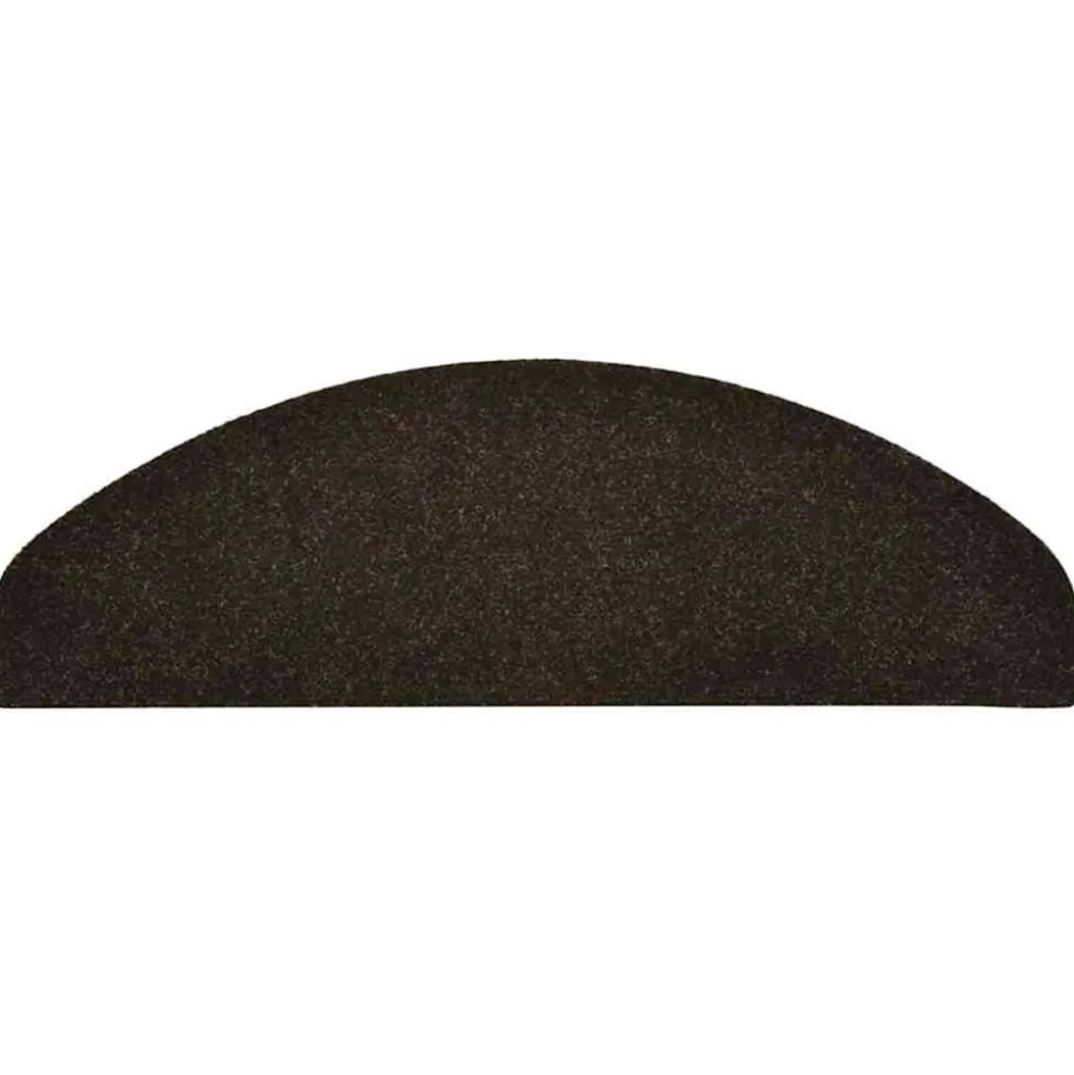 VIDAXL - Tapis d'escalier auto-adhésifs 5 pièces 65 x 21 x 4 cm marron foncé demi-rond grand