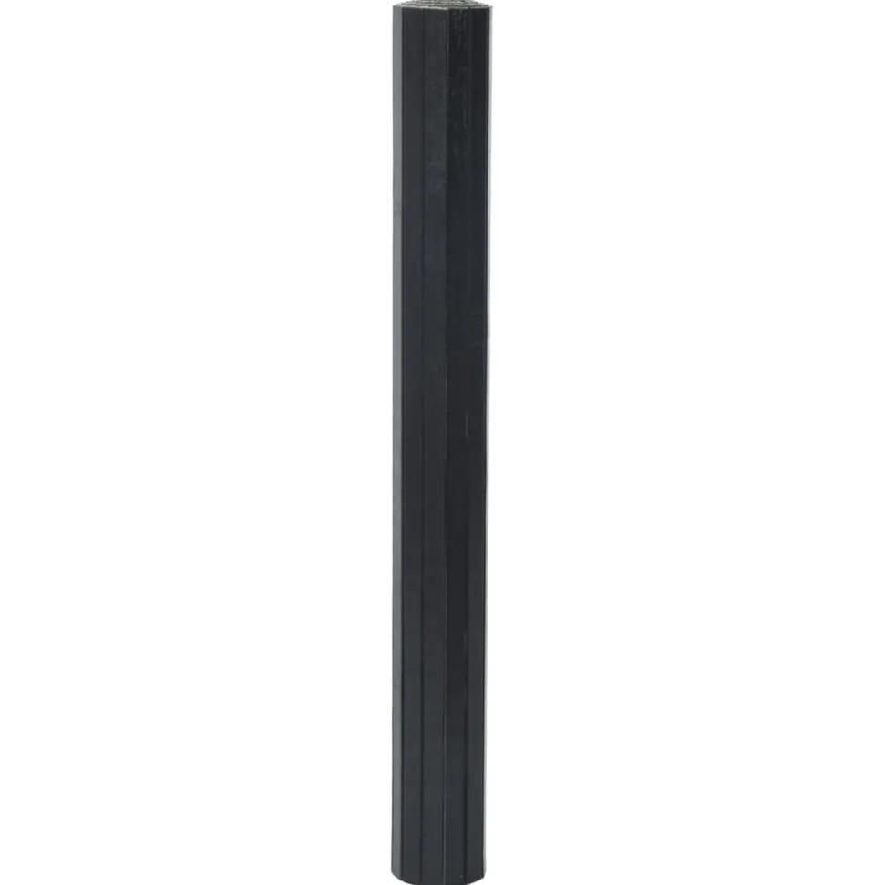 VIDAXL - Tapis rectangulaire noir 70x100 cm bambou