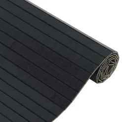 VIDAXL - Tapis rectangulaire noir 70x100 cm bambou