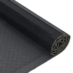 VIDAXL - Tapis rectangulaire noir 70x100 cm bambou