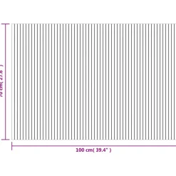 VIDAXL - Tapis rectangulaire noir 70x100 cm bambou