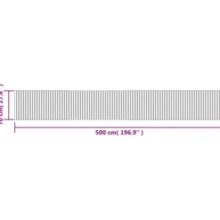 VIDAXL - Tapis rectangulaire marron foncé 70x500 cm bambou