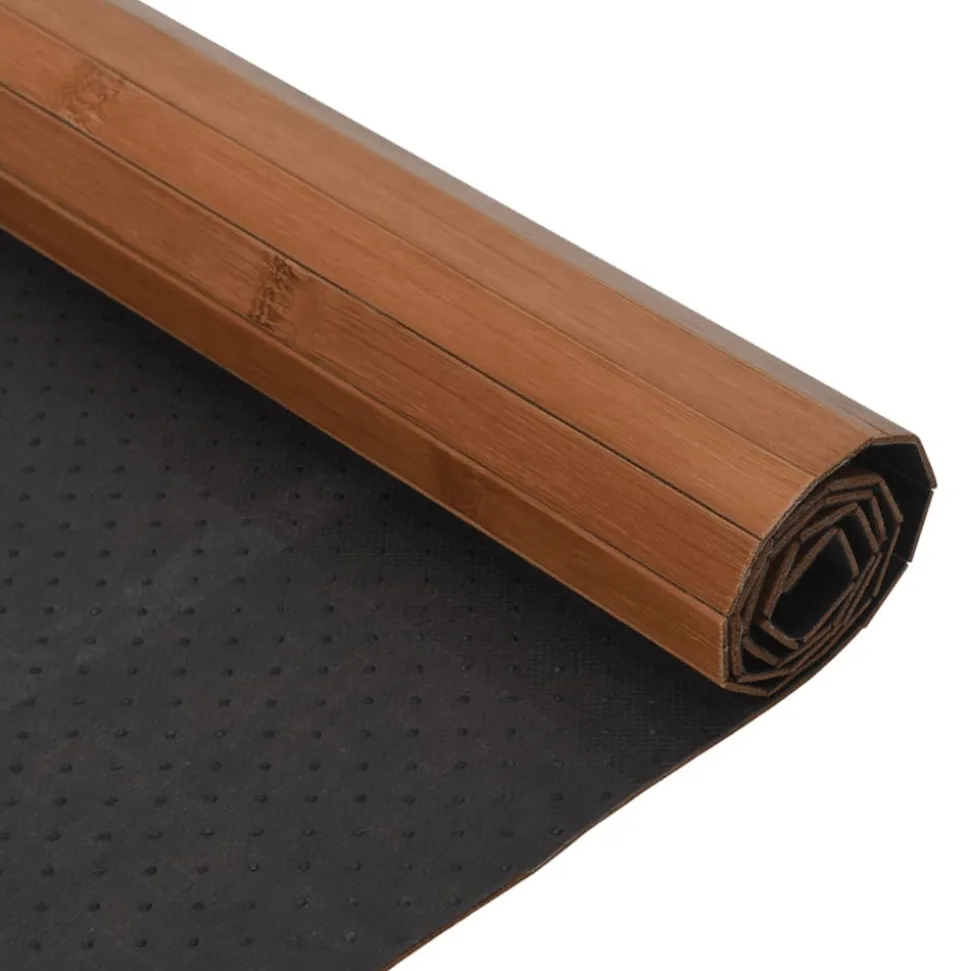 VIDAXL - Tapis rectangulaire marron 60x100 cm bambou