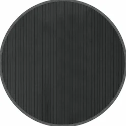 VIDAXL - Tapis rond gris 80 cm bambou