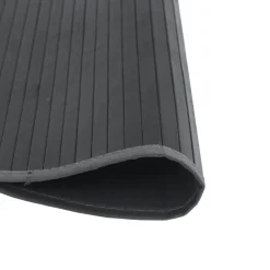 VIDAXL - Tapis rond gris 80 cm bambou