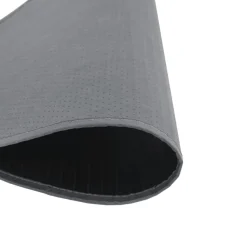 VIDAXL - Tapis rond gris 80 cm bambou