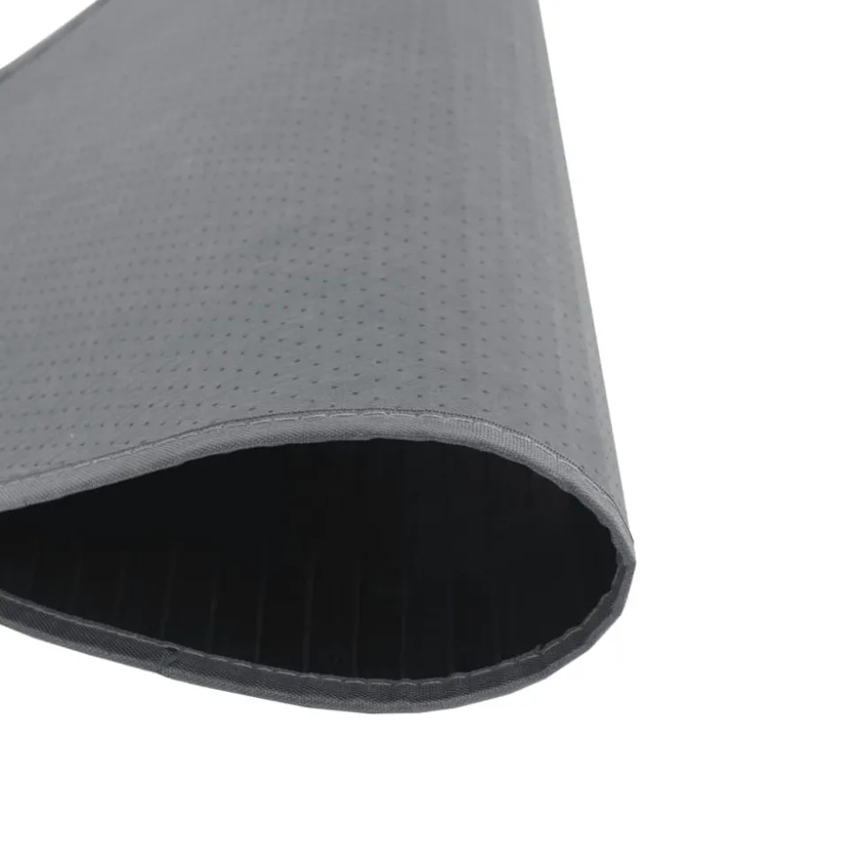 VIDAXL - Tapis rond gris 80 cm bambou