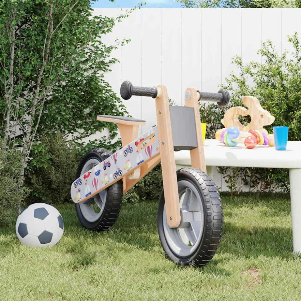 VIDAXL - Vélo d'équilibre pour enfants imprimé gris