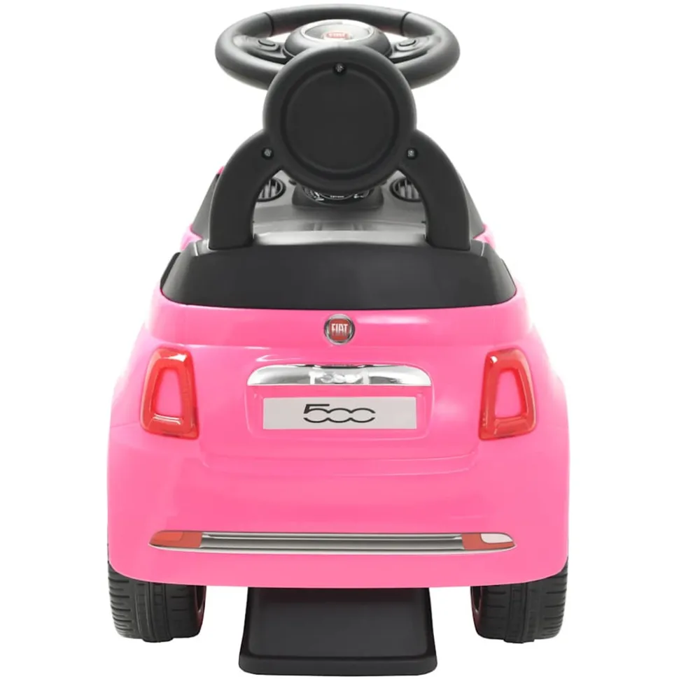 VIDAXL - Voiture à chevaucher fiat 500 rose