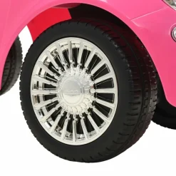 VIDAXL - Voiture à chevaucher fiat 500 rose