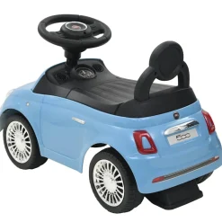 VIDAXL - Voiture à chevaucher fiat 500 bleu