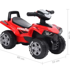 VIDAXL - Voiture à enfourcher jouet good year rouge