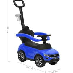 VIDAXL - Voiture à pédales volkswagen t-roc bleu