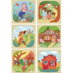 VILAC - Cubes en bois - les contes