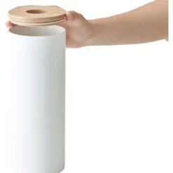 YAMAZAKI - Boîte à mouchoirs ronde en métal tissue