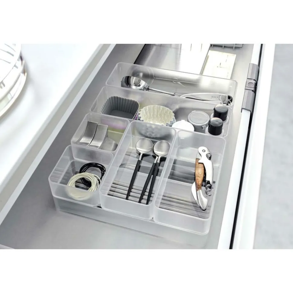 YAMAZAKI - Set de 2 rangements empilables tower 8 x 8 x 3,7 cm