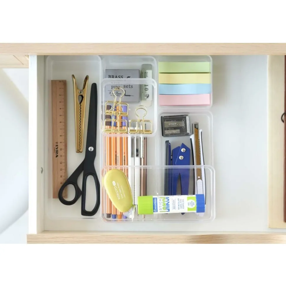 YAMAZAKI - Set de 2 rangements empilables tower 8 x 8 x 3,7 cm