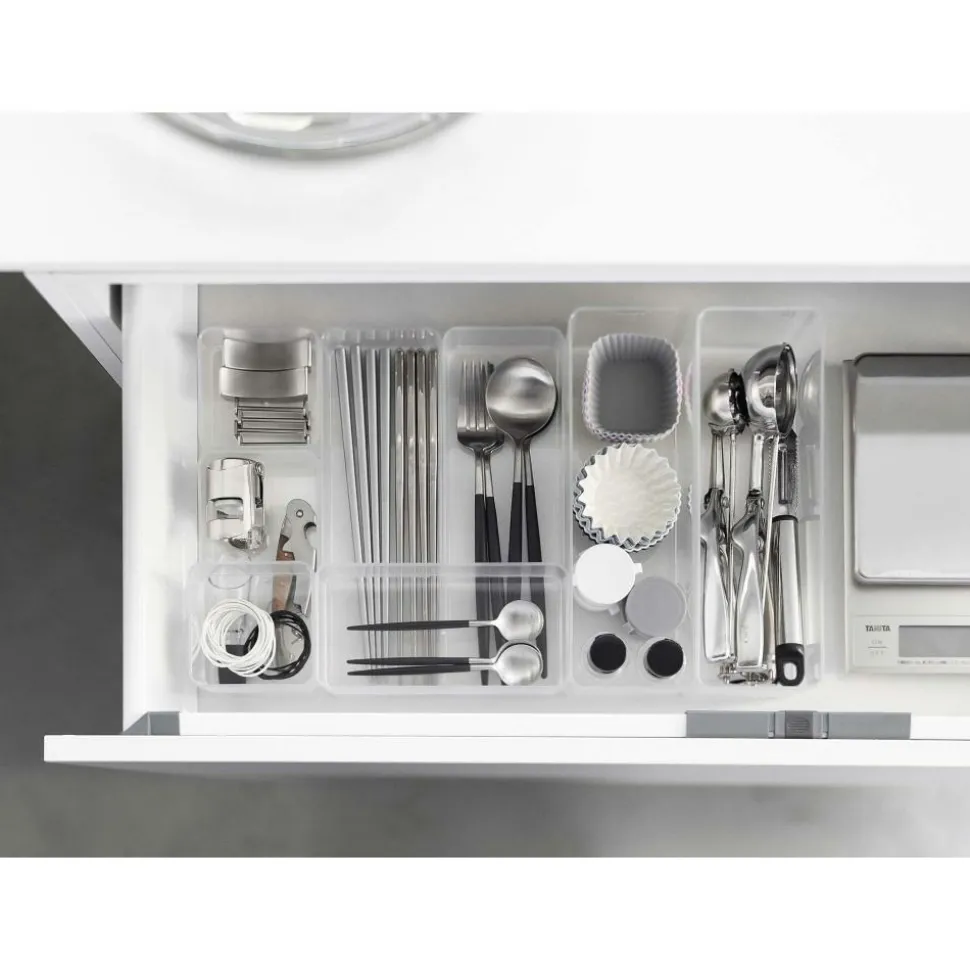 YAMAZAKI - Set de 2 rangements empilables tower 24 x 8 x 7,2 cm