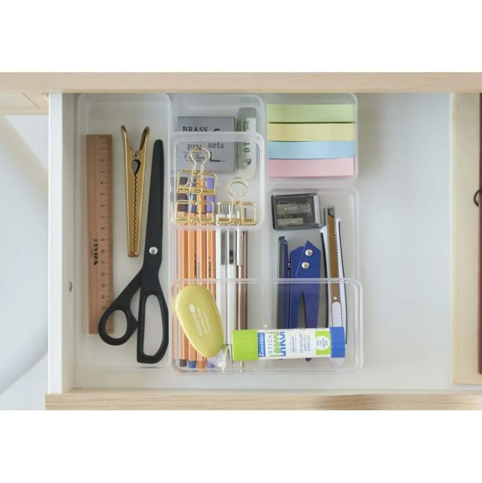 YAMAZAKI - Set de 2 rangements empilables tower 24 x 8 x 7,2 cm