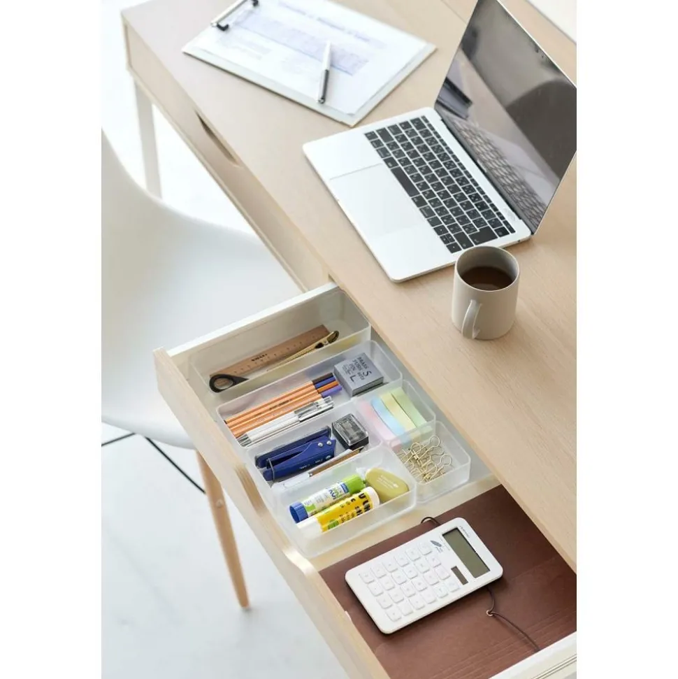 YAMAZAKI - Set de 2 rangements empilables tower 24 x 8 x 7,2 cm