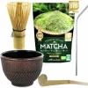 YOUDOIT - Coffret thé matcha avec tasse en fonte violette