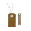 YOUDOIT - Etiquettes kraft 5,5 x 3 cm avec fil métal + 20 étiquettes kraft fanion