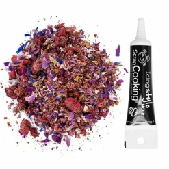 YOUDOIT - Fleurs d'épices pour chocolat + stylo de glaçage noir