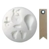 YOUDOIT - Mini moule silicone pour pâte polymère naissance + 20 étiquettes kraft fanion