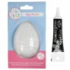 YOUDOIT - Moule rigide oeuf en chocolat 8,7 x 6 x 2,9 cm + stylo glaçage noir