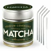 YOUDOIT - Thé matcha de cérémonie premium 30 g + 4 pailles en inox