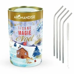 YOUDOIT - Tisane bio magie de noël + 4 pailles en inox
